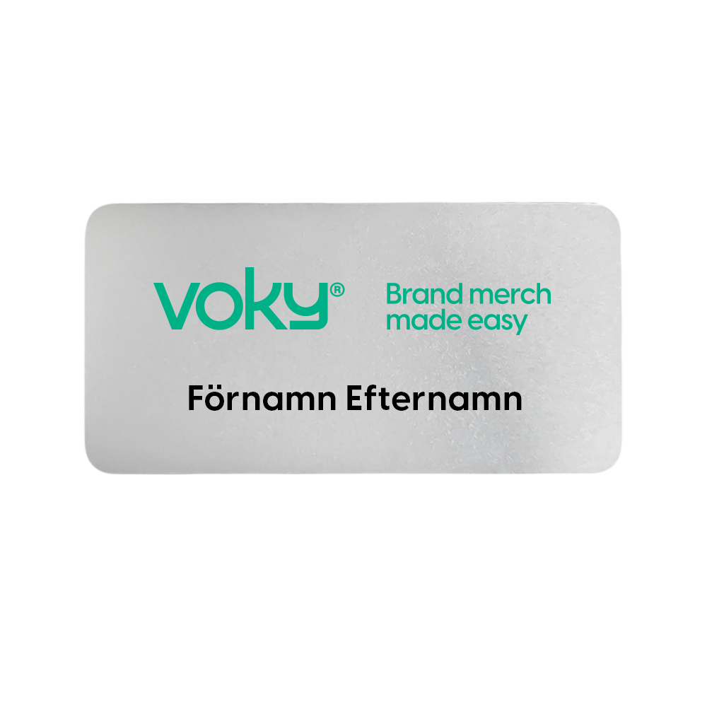 Namnbricka 68x34 mm - inkl magnetfäste