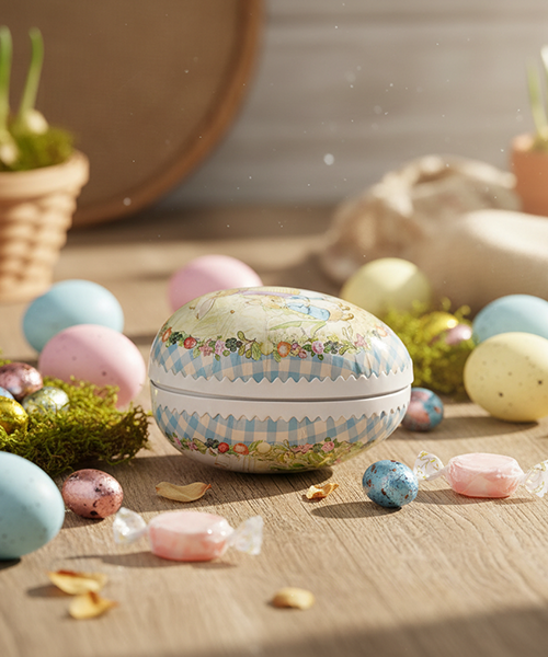 Ett p&aring;sk&auml;gg med godis i.